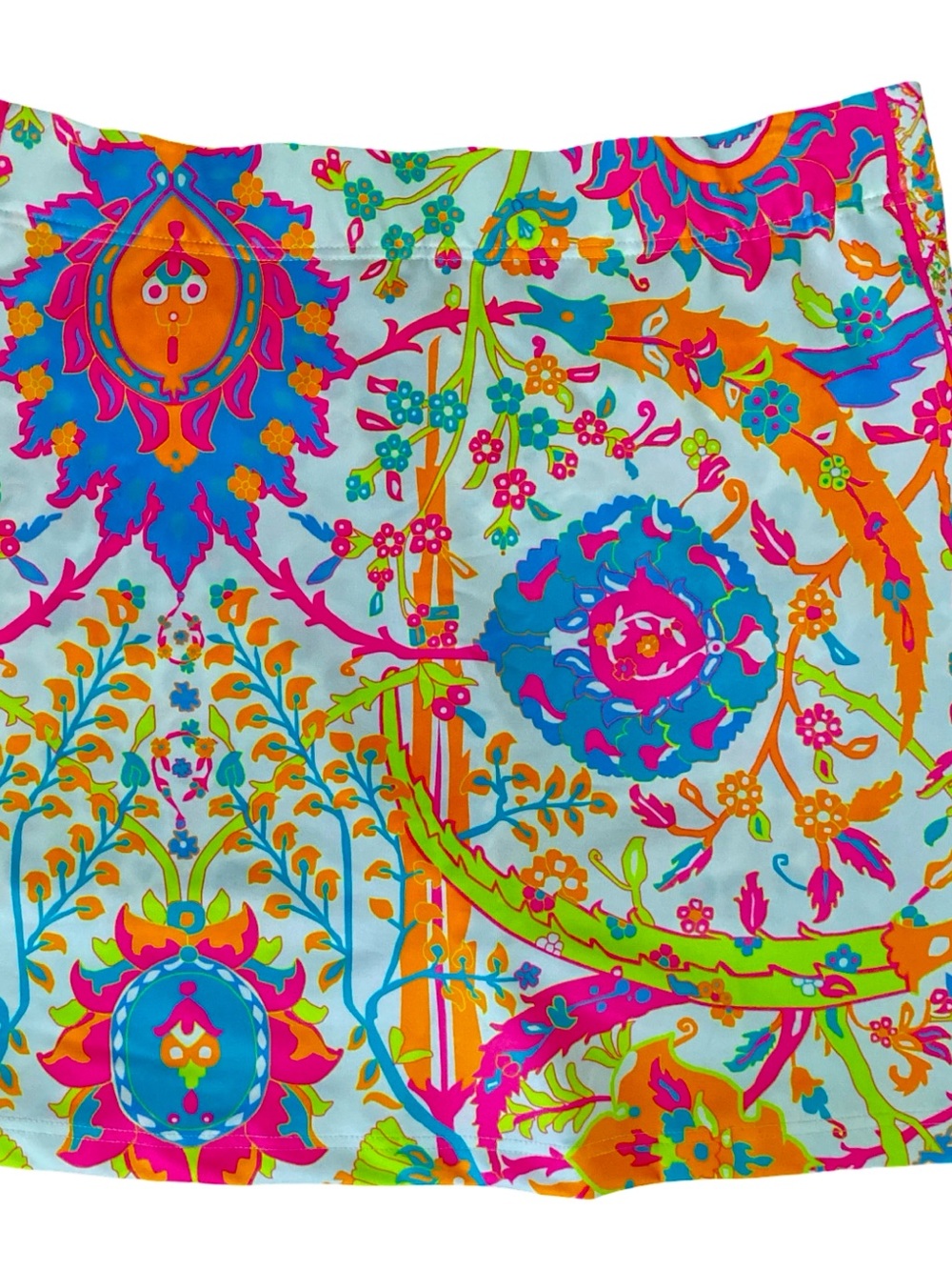 Gretchen Scott Designs Neon Floral Skort - L Blue, Pink, Orange, Green - Picture 2 of 4